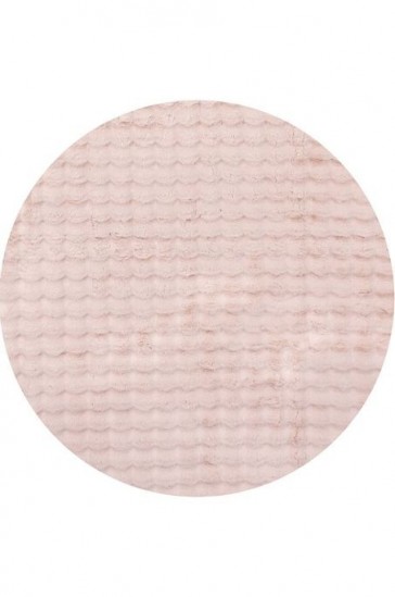 Bubble Blush Round Washable Rug by Rug Culture