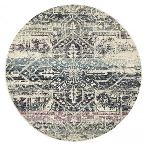 Museum 865 Blue Round by Rug Culture