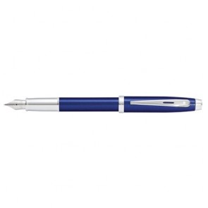 Sheaffer 100 Blue Lacquer/Chrome Plate Fountain Pen [Medium Nib](Gift Box)