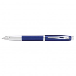 Sheaffer 100 Blue Lacquer/Chrome Plate Fountain Pen [Medium Nib](Self-Serve Packaging)