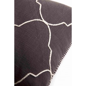 Grey Mosaic Blanket Stitched Cushion by Alexander Santorini
