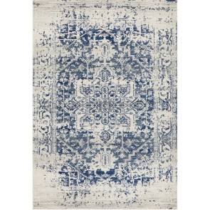 Evoke 253 White Navy by Rug Culture 