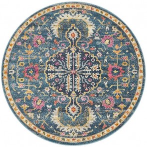 Babylon 209 Navy Round by Rug Culture