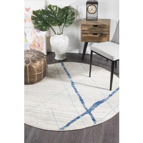 Oasis 452 Blue Round by Rug Culture