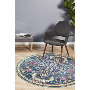 Babylon 209 Navy Round by Rug Culture