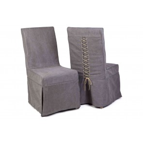 Grey Brighton Long Skirt Dining Chair by Alexander Santorini