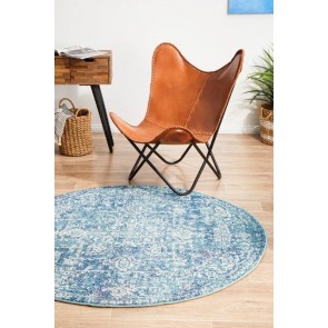 Evoke 253 Blue Round by Rug Culture 