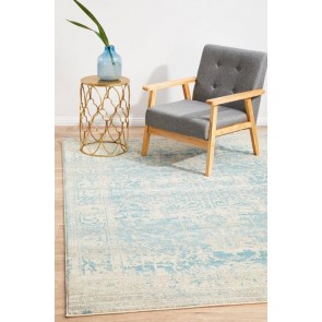 Evoke 253 White Blue by Rug Culture 