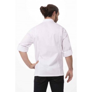 Lansing Mens White Chef Jacket by Chef Works