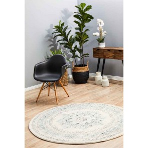 Century 922 White Round by Rug Culture