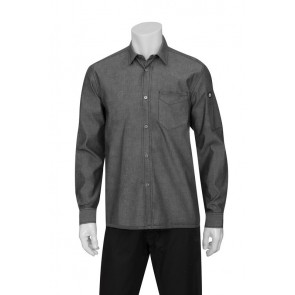Detroit Black Long-Sleeve Denim Shirt 