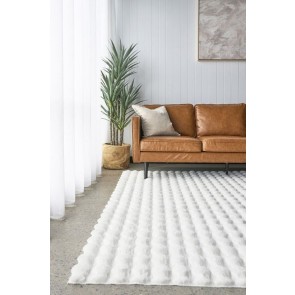 Bubble White Washable Rug by Rug Culture