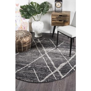 Oasis 452 Charcoal Round by Rug Culture