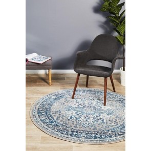 Babylon 207 Blue Round by Rug Culture