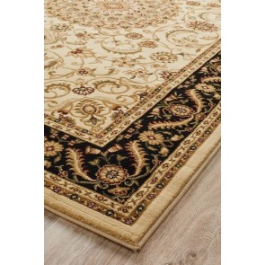 Sydney 9 Ivory Black Runner By Rug Culture