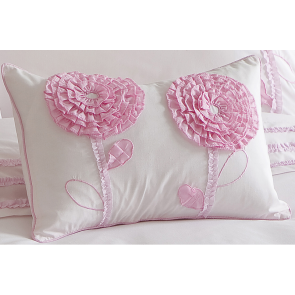 Whimsy Floret 2 Flowers Filled Cushion