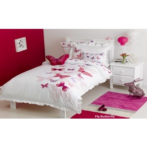 Whimsy Fly Butterfly Double Kids Bedding