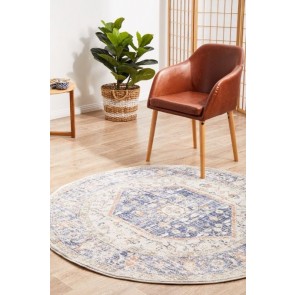 Mayfair Lorissa Blue Round by Rug Culture