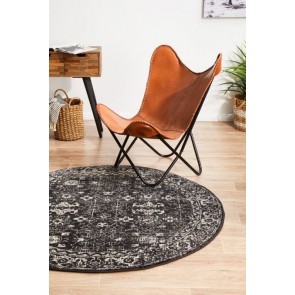 Evoke 252 Charcaol Round by Rug Culture 