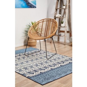 Seaside 3333 White Blue by Rug Culture