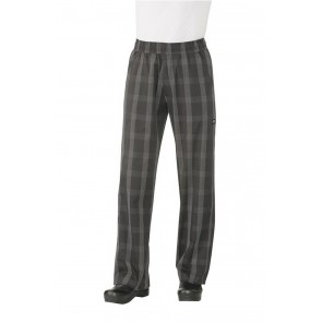 Black Plaid Better Built Baggy Chef Pants by Chef Works