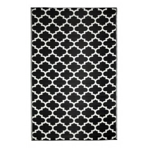 Tangier Black and White Outdoor Rug