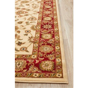 Sydney 1 Ivory Red Runner By Rug Culture