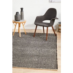 Skandi 300 Black Rug by Rug Culture