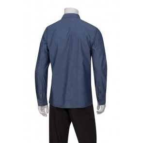 Detroit Indigo Blue Long-Sleeve Denim Shirt by Chef Works