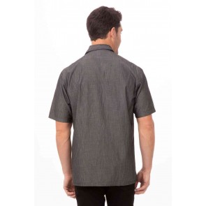 Detroit Black Short-Sleeve Denim Shirt by Chef Works