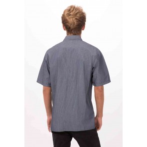 Detroit Indigo Blue Short-Sleeve Denim Shirt by Chef Works