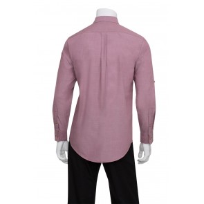 Mens Chambray Dusty Rose Shirt by Chef Works