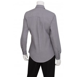 Ladies Chambray Grey Shirt by Chef Works