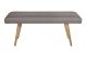 Celeste Grey Upholstered Wooden Bench by Fab Habitat