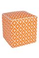 Kimberley Orange Indoor Outdoor Ottoman by Fab Habitat