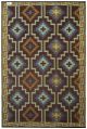 Lhasa Royal Blue and Chocolate Brown Outdoor Rug by FAB Rugs