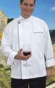 CR Modern White Long Sleeve Chef Jacket (Black Trim) by Global Chef