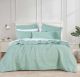 Cressida Sage Cotton Coverlet Set By Bianca