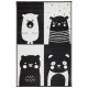 Nika Bear Indoor/Outdoor Kids Rug (Black & White)